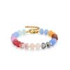 Women Colorful Natural Stone Beaded Bracelet Dopamine Summer Versatile Hand Jewelry