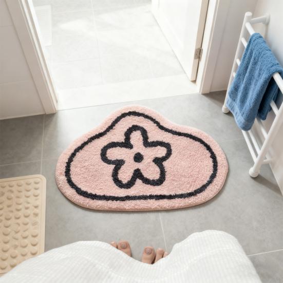 Anti-Slip Floor Mat Absorbent Imitation Cashmere Kitchen Bathroom Mat Oil-resistant Sink Mat Multifunctional Living Room Rug