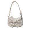 Bow bag women's fashion new pearl chain messenger bag fashionable simple sweet texture shoulder bag
