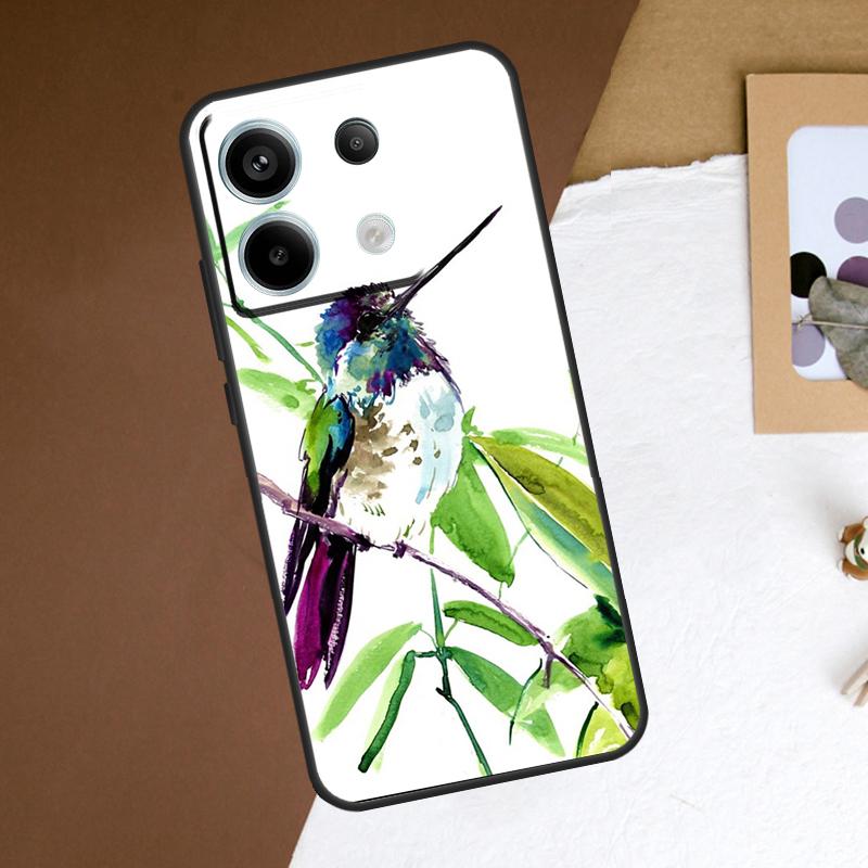 Kolibri und Blumen Hülle Für Xiaomi Redmi Note 13 11 9 10 12 Pro Plus 9S 10S 11S 12S Redmi 13C 9C 10C 12C Cover