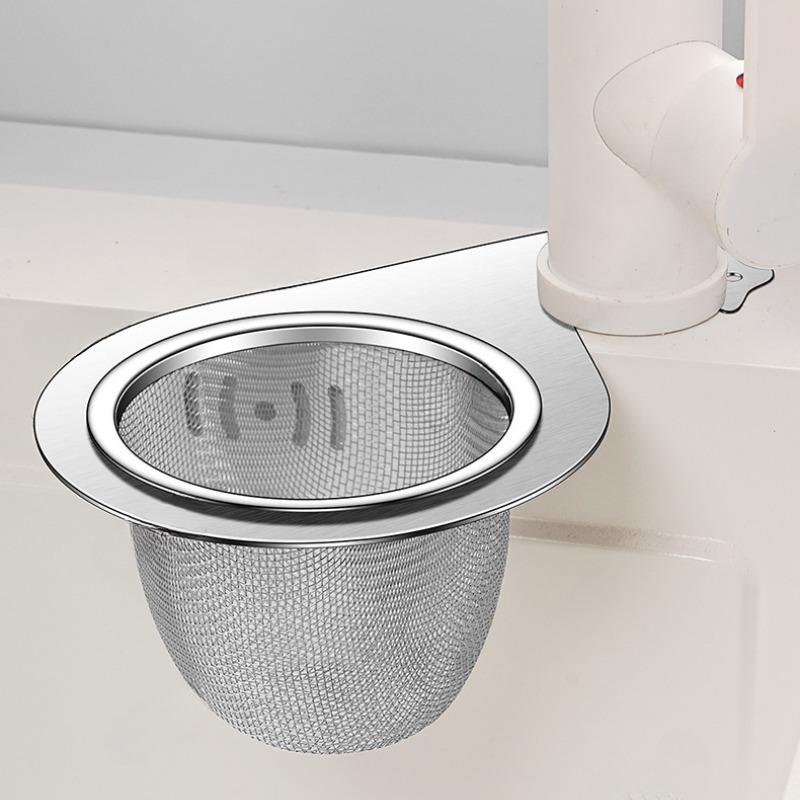 Stainless Steel Sink Strainer Basket with Handle Multifunctional Detachable Drain Filter for Kitchen Water Filtering Food Waste