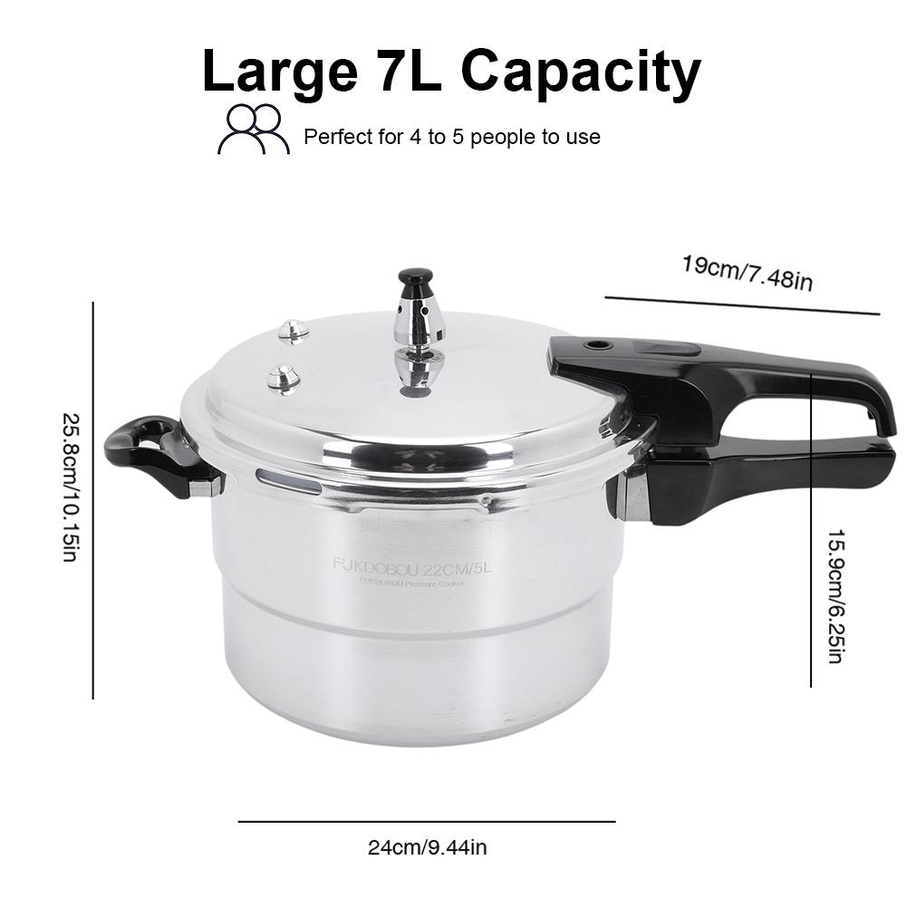 Aluminum Pressure Cooker with Steaming Plate Aluminum Alloy Pressure Cooker Small Pressure Cooker for Gas Stove Induction Cooker