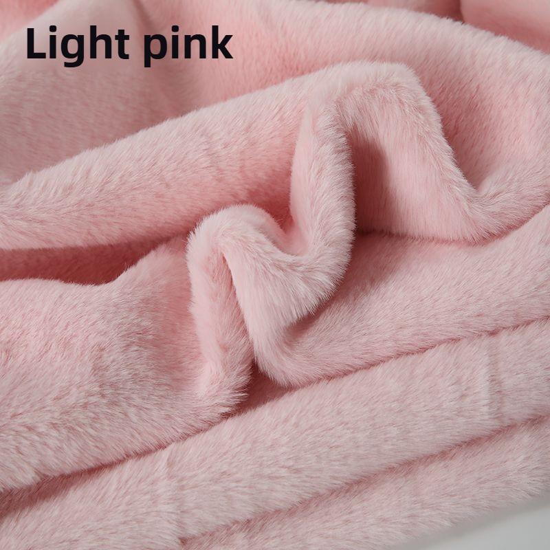 Plain Long Hair Plush Fabric By Meters for Clothes Blankets Coats Sewing High Quality Imitation Rex Rabbit Fur Cloth Soft Silky