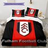 Fulham F.C Teppichmuster Bettwäsche Steppdecke Set Bettbezug Kissenbezug Heimdekoration Geburtstagsgeschenk (1 Bettbezug + 2 Kissenbezüge, ohne Füllung)