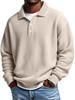 2025 Men's Retro Casual Waffle Knit Long-Sleeved Polo Shirt