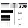 Solar Home Numbers Home Number Address Sign Plaque for Outside Doorway Yard