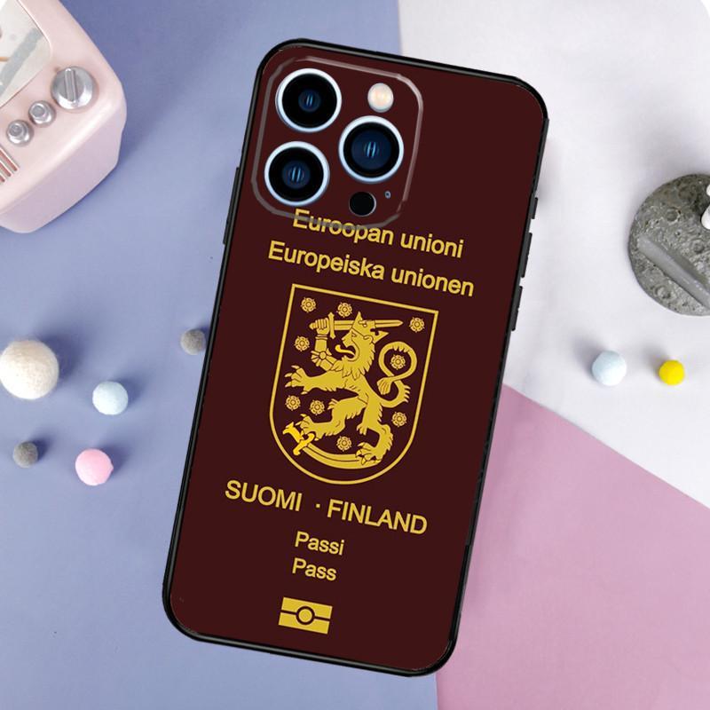 Iphone14 Plus Handyhülle, Finnische Flagge Handyhülle, Bemalt Anti-Sturz Für Anti-Sturz Hand