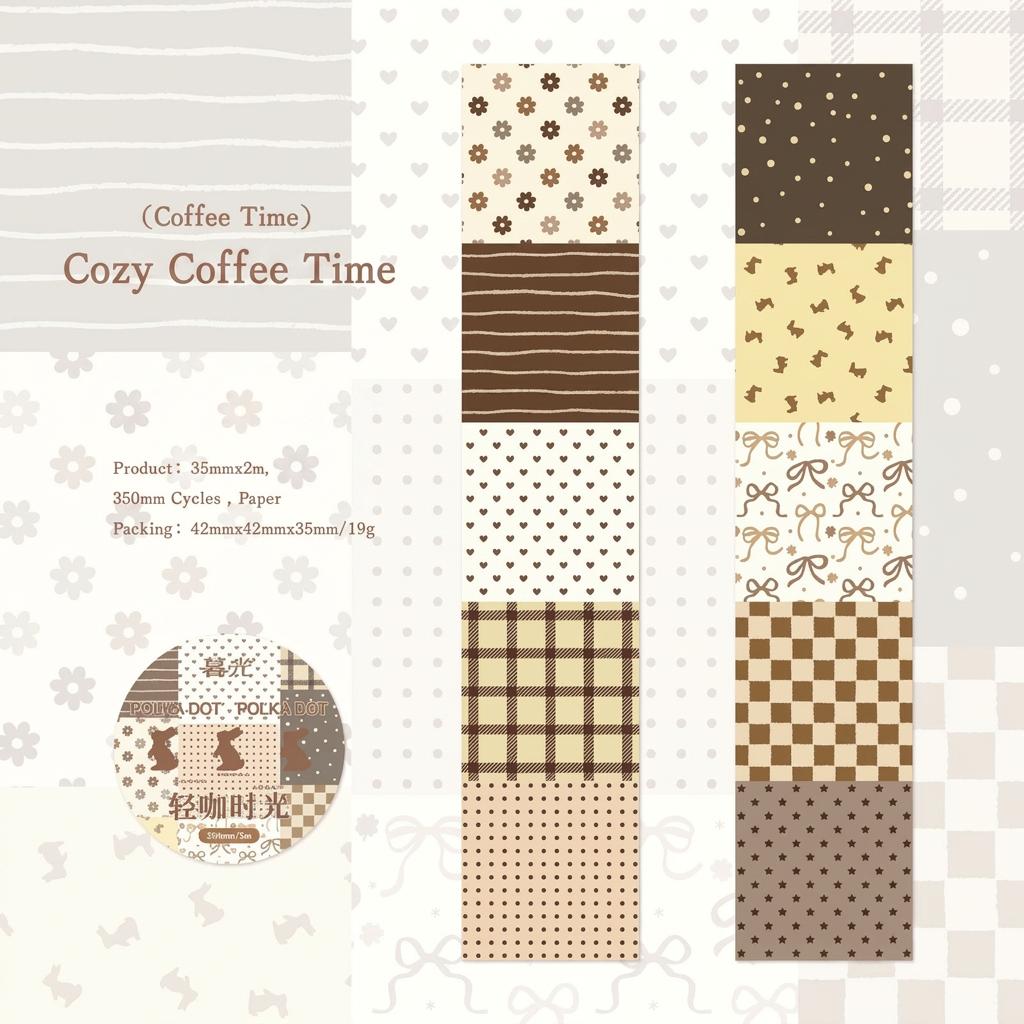 Journal Scrapbooking Tape Clear Printing White Kraft Paper Tape Diy Embellishments Good Adhesion Vintage Washi Tape For Diy