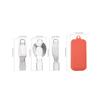 4pcs Stainless Steel Tableware Fork and Spoon Set, Portable Foldable Cutlery Set