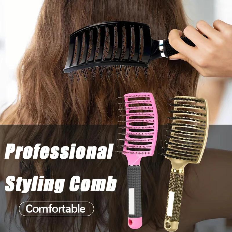 Professional Hair Comb for Scalp Massage Detangling Brush for Wet Curly Hair Wide Tooth Comb for Thick Hair Barber Styling Tools