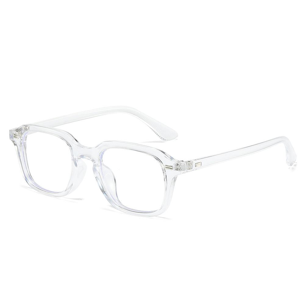 

Retro Men S Pc Rivets, Anti-Blue Glasses Frame Myopia Can Be Matched White Film