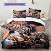Anime Death Note Pattern Bedding Set Quilt Cover Pillowcase Home Decor Gift (1 * duvet cover + 2 * pillowcase, without core)