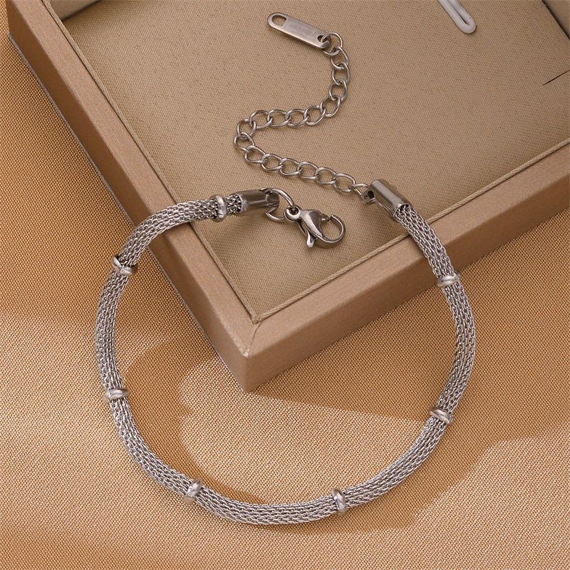 Fashion Cross-Border Hot Titanium Steel Bracelet Korean Style Fashion All-Match Elegant Titanium Steel No Fading Bracelet Women's Bracelet