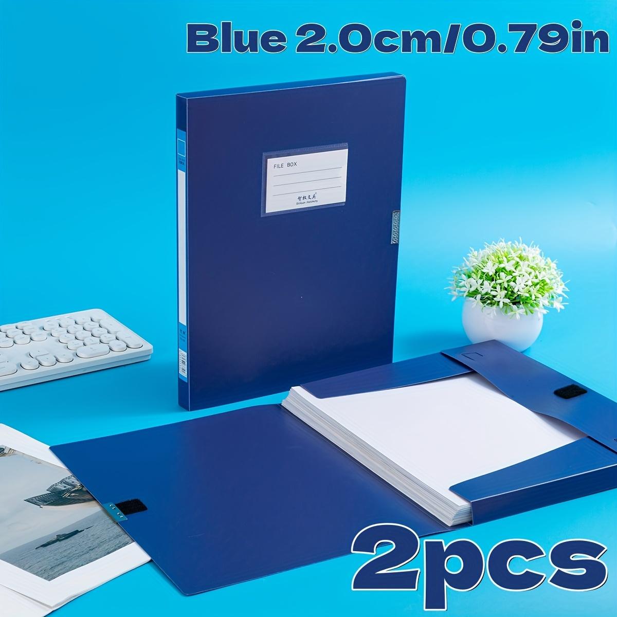 

Set of 2 Thick A4 Plastic File Boxes for Storing Personnel And Financial Documents