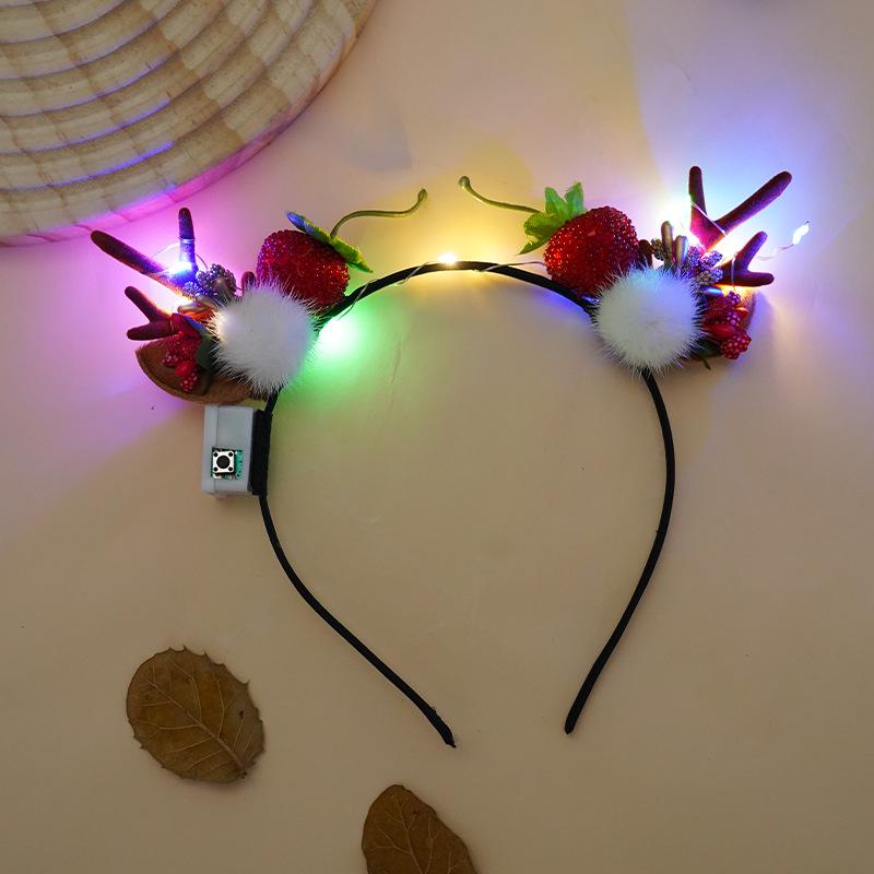 Świecące Świąteczne Akcesoria do Włosów Bałwana: Świecąca opaska i spinka do włosów dla dorosłych i dzieci