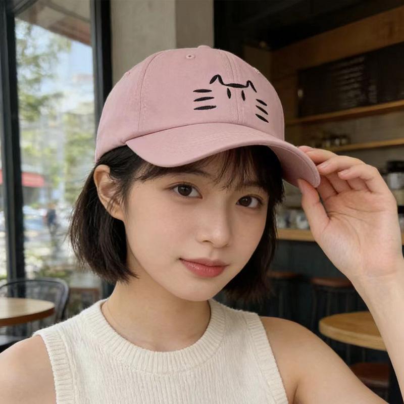 Schoolgirl cute wind show face small sun hat outdoor travel sun protection cap