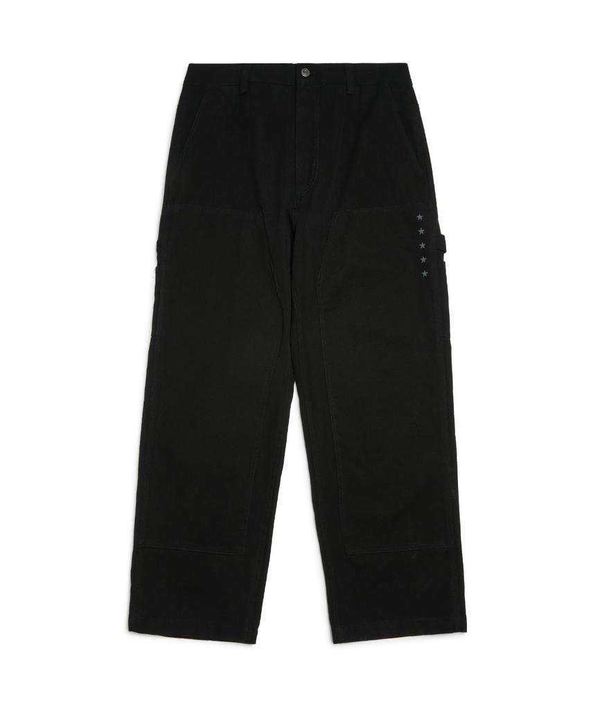 MARK GONZALES Next Sign Logo Double Knee Work Pants - Black