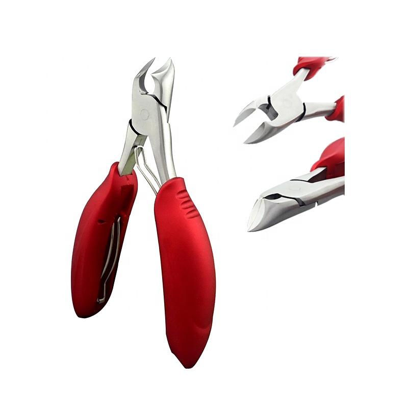 Precision Toenail Clipper Tool Premium Ingrown Toenail Cuticle Remover Trimmer and Thick Toenails Nail Foot Cuticle Nipper красный
