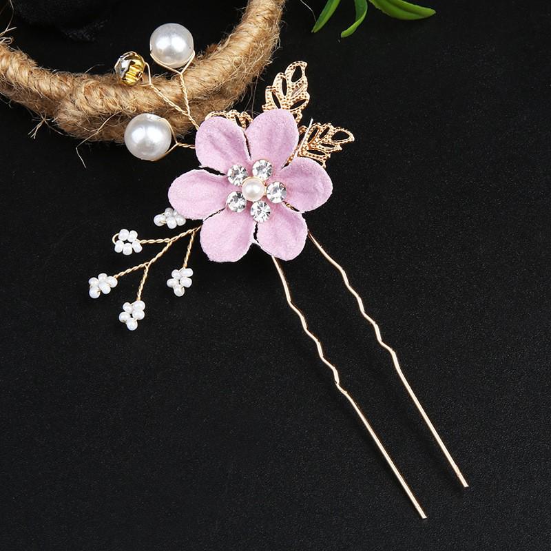 Gold Bridal Headwear: Handmade Pearl Hair Accessories Set