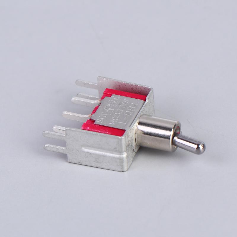 1/3Pcs T8013-TNCQ-S20 Toggle Switch T80-T Series Vertical Right Angle 3Pin ON-ON 2 Position Button With Bracket