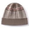 Cashmere retro jacquard knitted hat women's autumn and winter warm dome wool hat versatile ear protector headgear