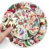 50 Vintage Holiday Watercolor Stickers: Gingerbread Man & Cartoon Designs for Journals & Waterproof Phone Cases