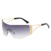 Rimless Diamond-encrusted Sunglasses European And American Sunglasses Y2k Future Technology Sports Mirror Sunglasses