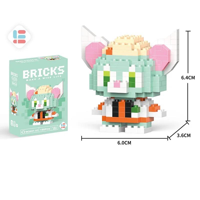 Disney LiLo Stitch Toys Building Blocks Pokeman Pikechu Lega Anime Cartoon Character Model Building Blocks Toy for Children Gift