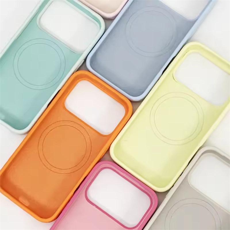 Lyxiga Macaronfärger Tvåfärgat Flytande Silikon Skyddande Fodral För iPhone 17 16 15 14 13 Pro Max Stötskyddande Skyddskåpa