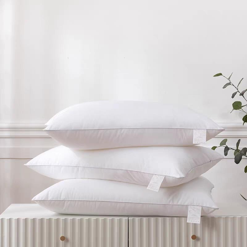 Hotel-Grade Hypoallergenic Fiber Pillow Core Soft Cotton Cover Memory Foam Alternative Neck Support