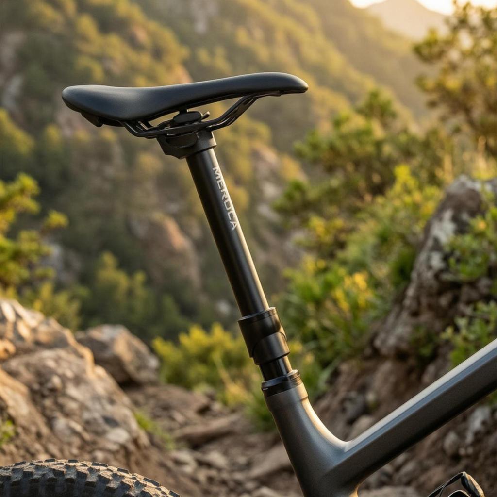 Dropper Seatpost with Remote Lever Aluminum Alloy Adjustable 27.2 Mm Post