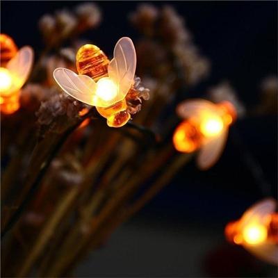 Nowy 10 LED Honey Bee Fairy Lights String Na Zewnątrz Ogród Wedding Party DIY Decor