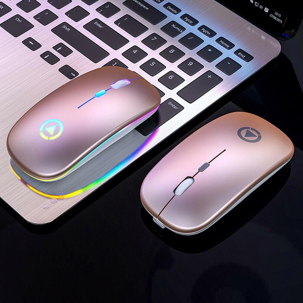 נורות LED Slim נטענת Bluetooth/USB אלחוטי RGB עכבר עבור Tablet PC Andoid IPad