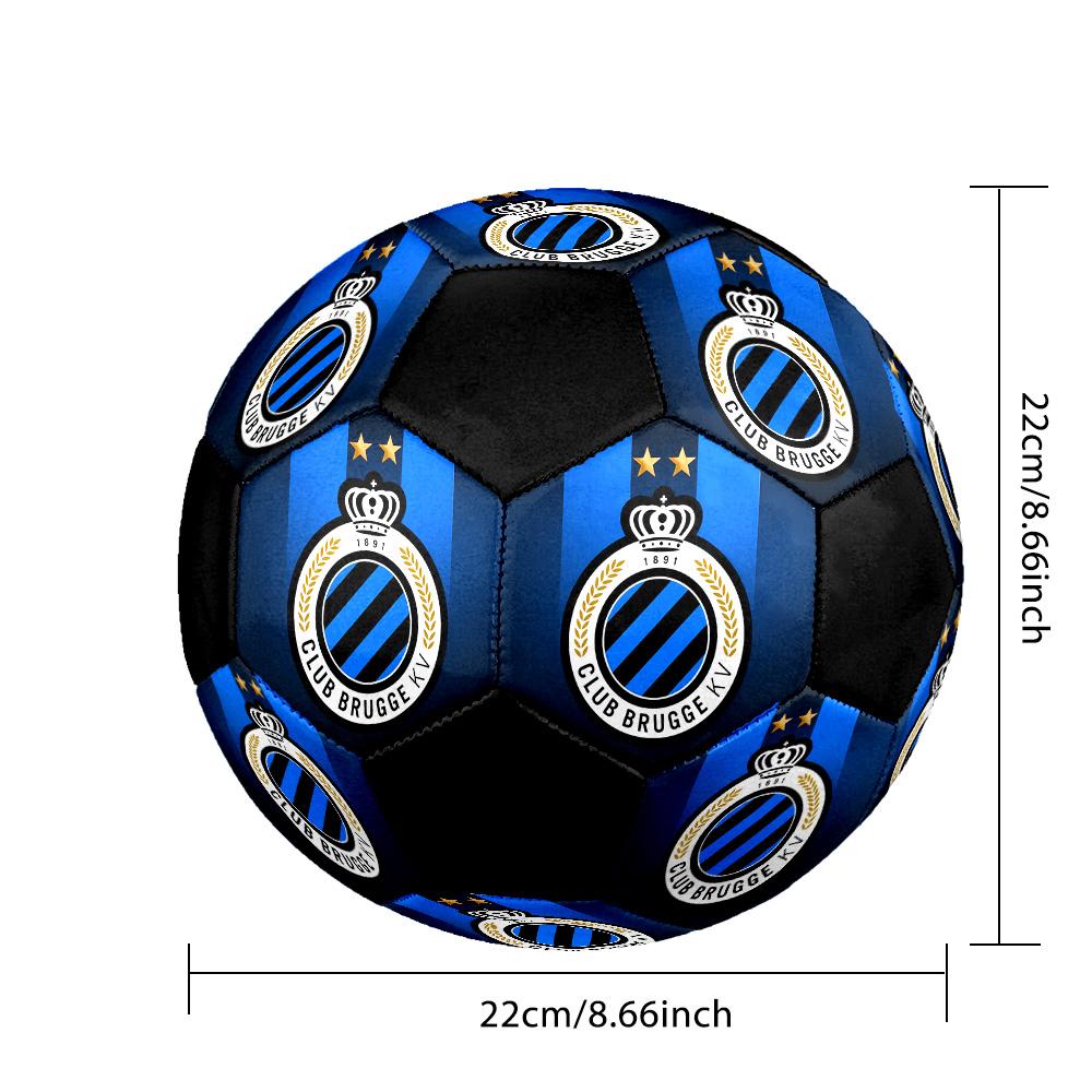 Pallone da Calcio Club Brugge KV Colorato Per Tutte le Età Cucito a Macchina PVC Pronto per la Competizione Resistente Alto Rimbalzo.TAGLIA5
