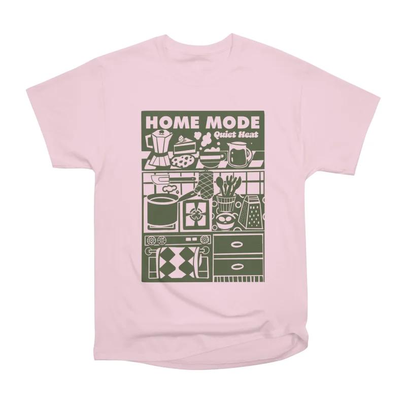 Men Casual Shirts Short Sleeves HOME MODE Pink Tees Oversized T-shirts S розовый
