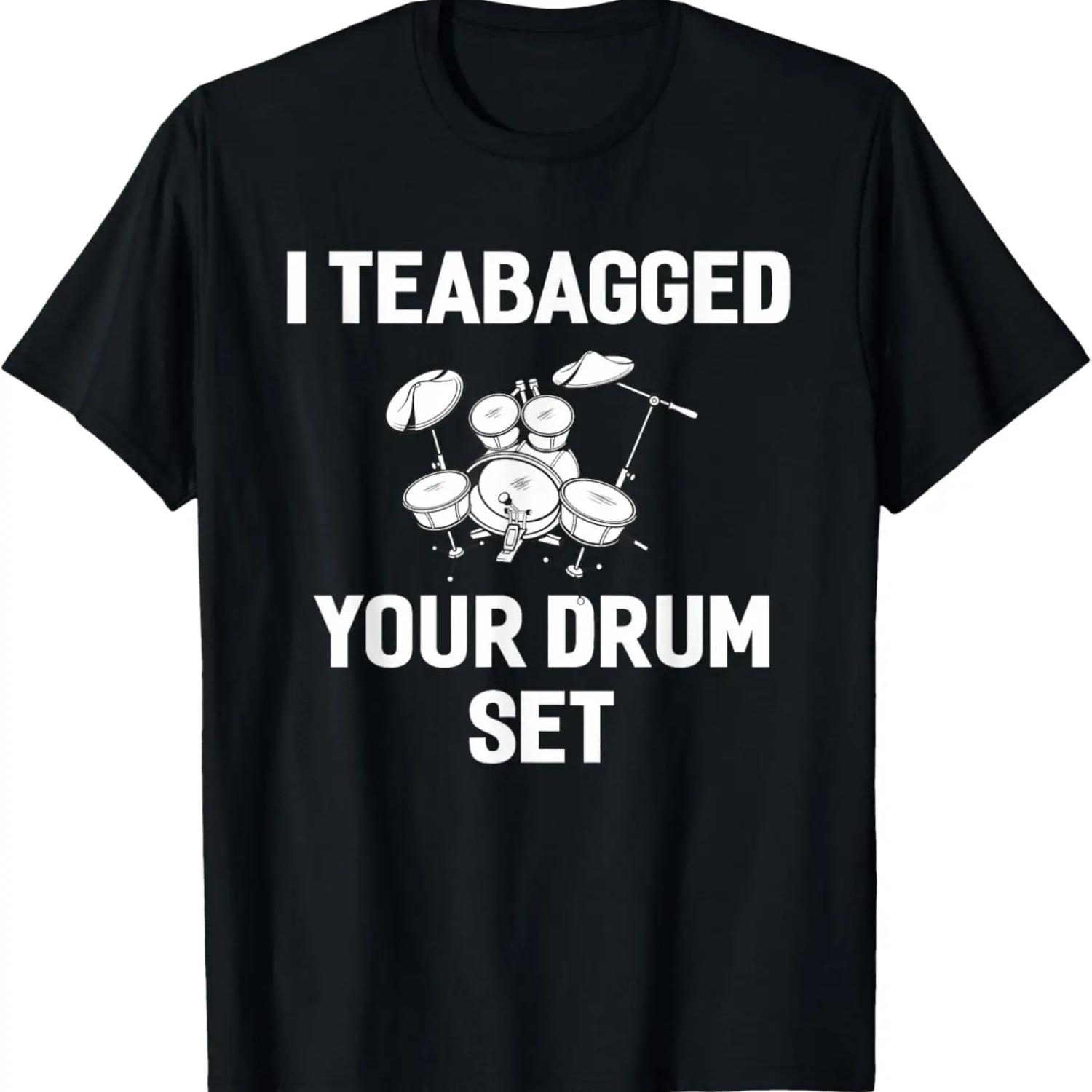 Cat Playing Drums Van Gogh s Starry Night T-Shirt S
