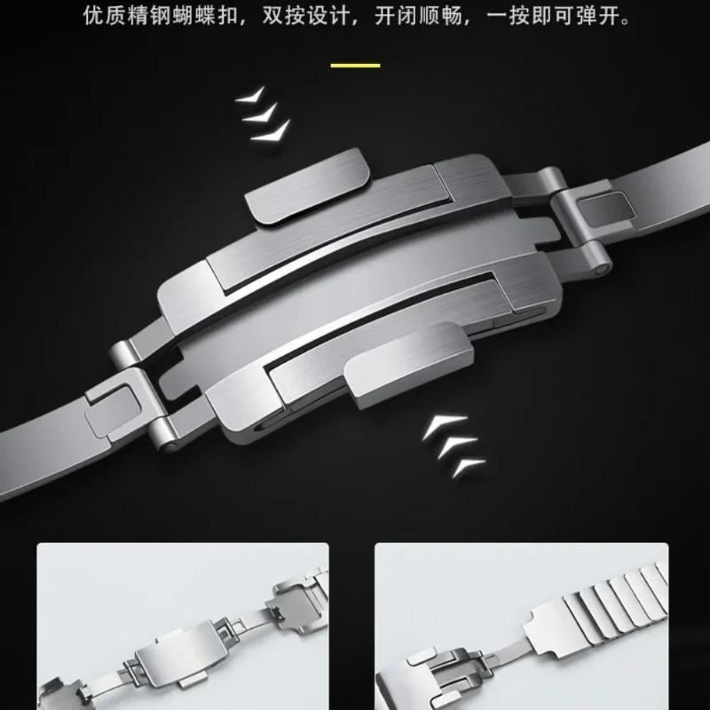 Metal Strap For Samsung Galaxy Watch Ultra 47mm High End Stainless Steel Bracelet For Galaxy Watch 8 40/44mm Classic 46mm Correa