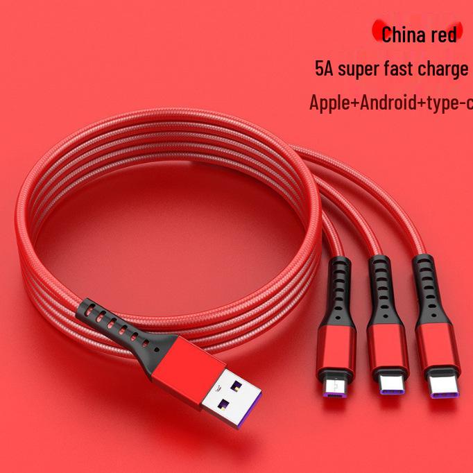 Nylon Braided 3-in-1 Multi-Head Fast Charging Cable (2A)