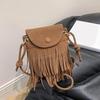 Suede Fringe Retro Casual Crossbody Single Shoulder Small Square Women's Bag