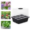Seeds Starter Tray 6 Cells/12 Cells Seeds Germination Tray with Adjustable Humidity Vent Plant Nursery Box for Indoor Garden Bonsai Seedlings Starting