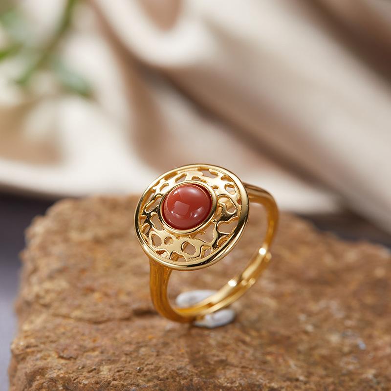 S925 Sterling Silber 18K Naturfarbe Schatz Ohrringe Leichter Luxus Premium Nische Original Design Ohrringe Neue Chinesische Ohrringe