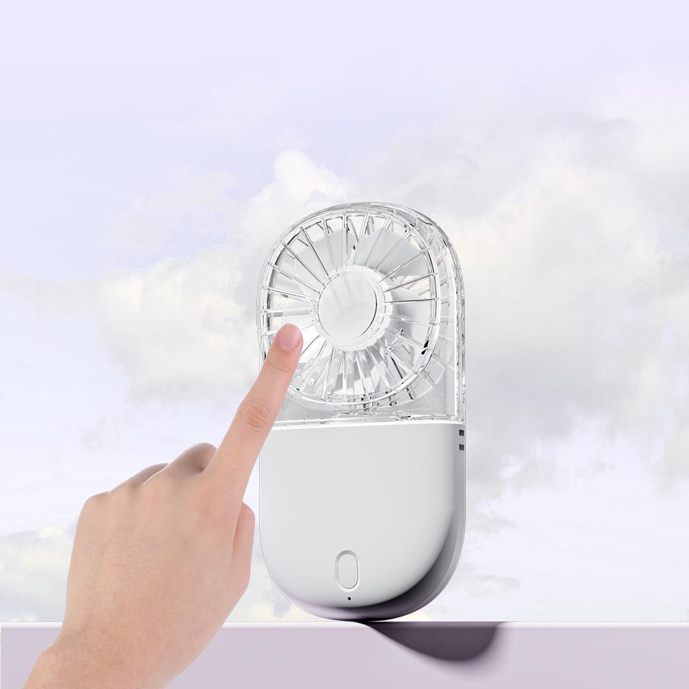 Summer Cooling Fan Humidifier Five-hole Spray Fans Transparent USB Portable Handheld Fan Lightweight Adjustable Cute Small Fans