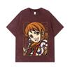 275 GSM Washed T-shirts 100% Cotton One Piece V61 Nami Print Unisex Heavy Cotton T Shirt