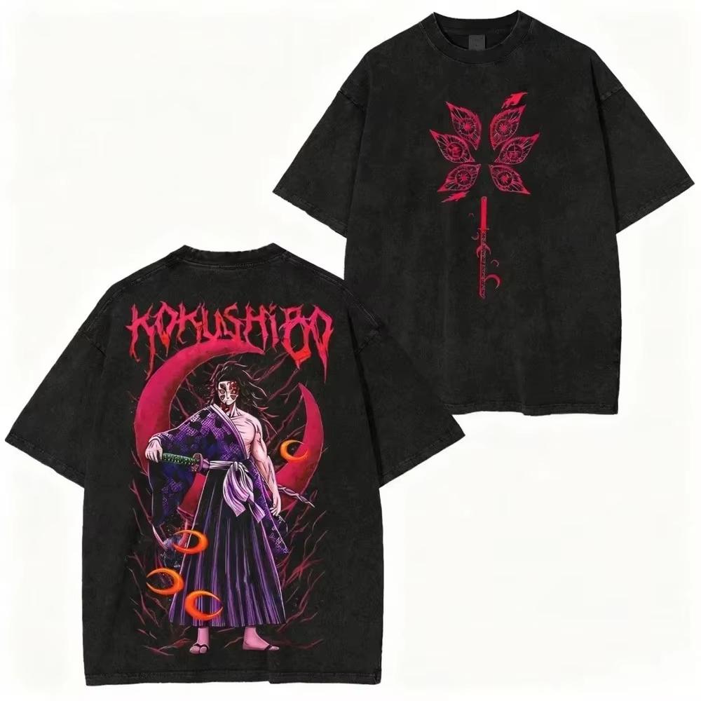 

Demon Slayer Tanjiro Kamado Motif Print T-Shirt - Unisex Short Sleeve for Casual Outdoor Everyday Wear S