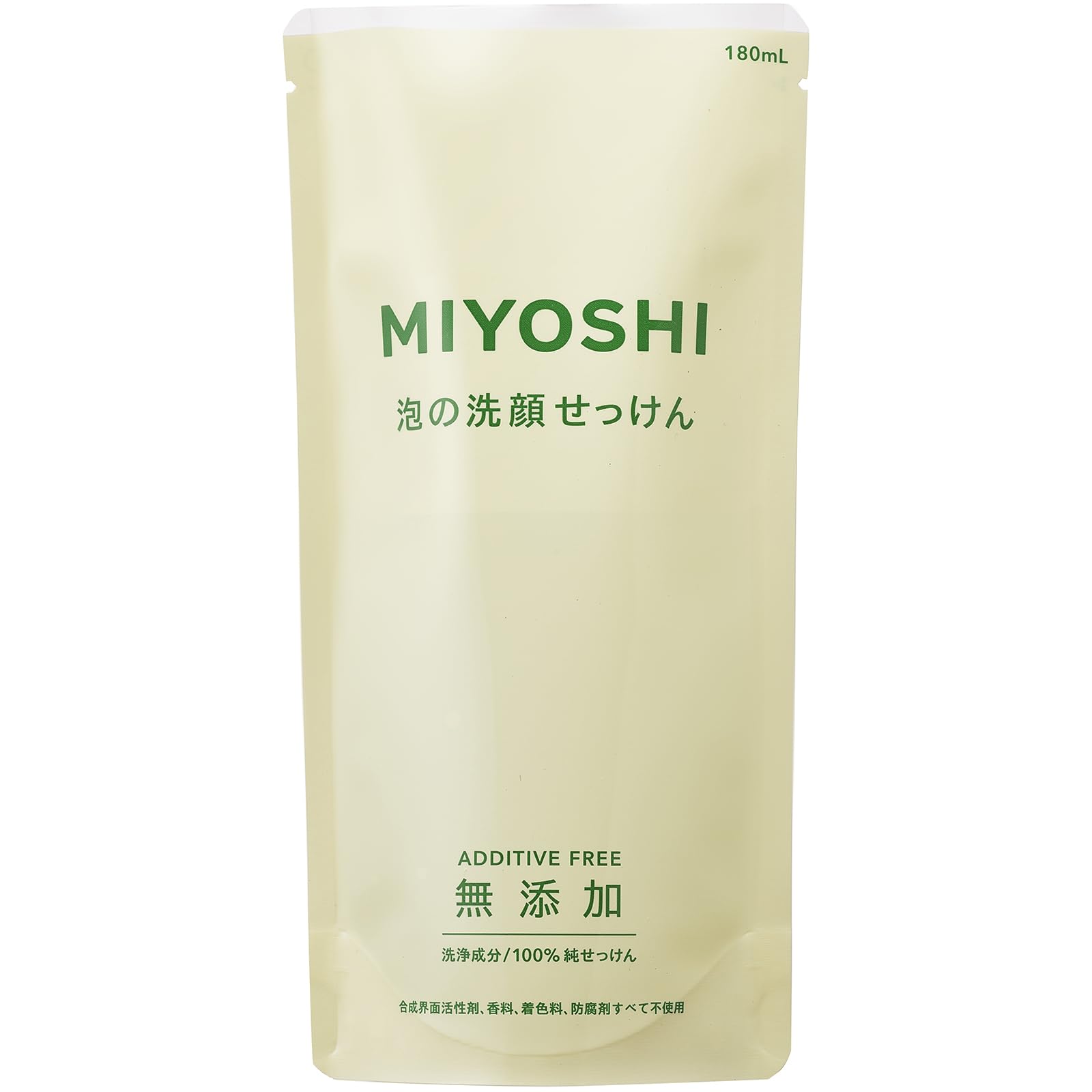 MIYOSHI Foaming Facial Soap Refill 180mL Additive-Free