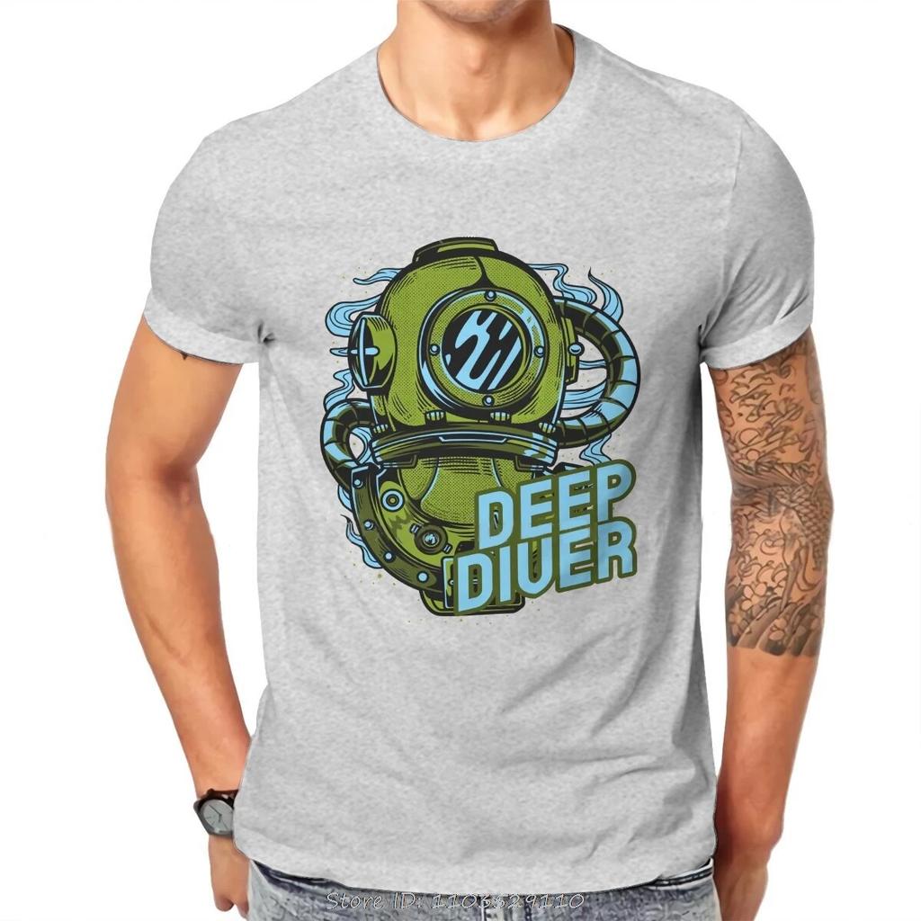 Deep Diver Style TShirt Dive Scuba Diving Top Quality Hip Hop Graphic T Shirt Men Clothing Tees O-neck Fitness T-shirt