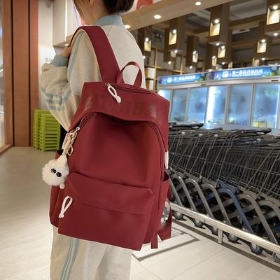 School Bag Female Solid Color Small Fresh High School College Student Backpack Campus Simple Backpack Female