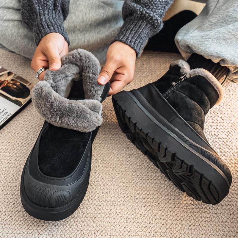 Snow Boots Autumn and Winter Plush Outdoor Warm Plush Thickened Casual Thick-soled Non-slip Snow Tide Shoes