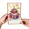 Chocolate Cake Happy Birthday Card 3D Pop-Up Gift Card New Greeting Card