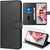 Case - Xiaomi - Redmi Note 12 - PU Leather - 2 Tempered Glasses - Anti-Scratch